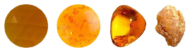 Faceted, Cabochon, Polished, and Natural Butterscotch Amber