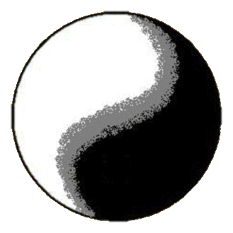 Yin Yang symbol depicting the three metaphysical phases